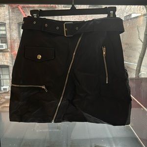 SEEK The Label faux leather black skirt size S
